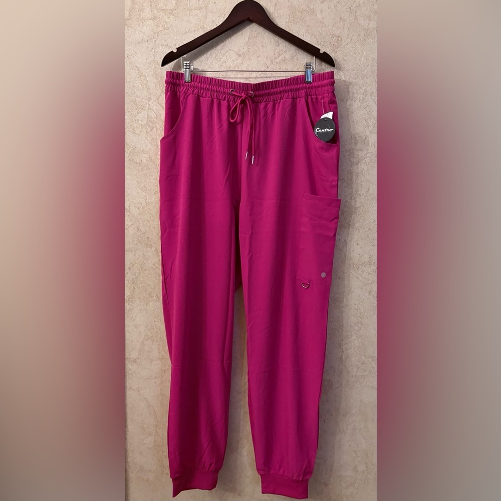 Centro Fuchsia Jogger Style Scrub Pants